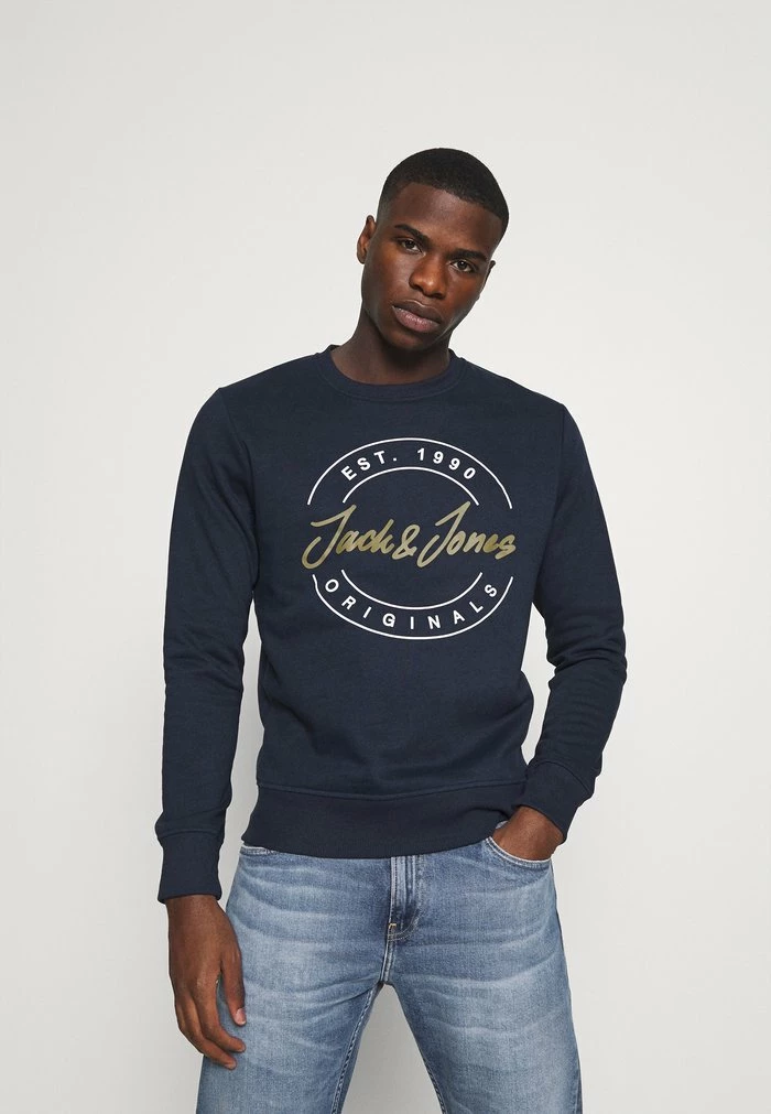 Jack & Jones JORJERRY CREW NECK - Sweatshirt - Navy Blazer 1 Jack & Jones JORJERRY CREW NECK - Sweatshirt - Navy Blazer