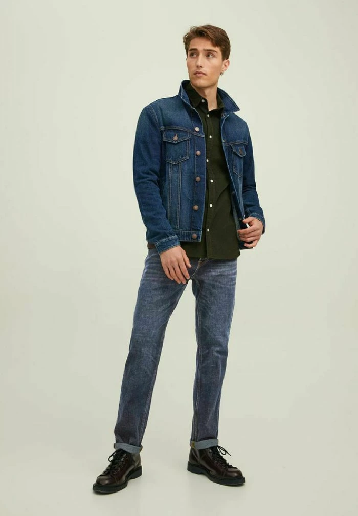 Jack & Jones Straight Leg Jeans - Blue Denim 2 Jack & Jones Straight Leg Jeans - Blue Denim - Image 2