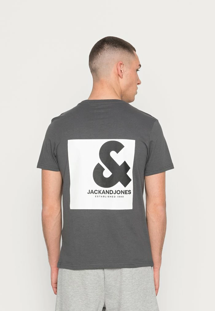 Jack & Jones JCOTHX TEE CREW NECK - Print T-shirt - Asphalt 3 Jack & Jones JCOTHX TEE CREW NECK - Print T-shirt - Asphalt - Image 3