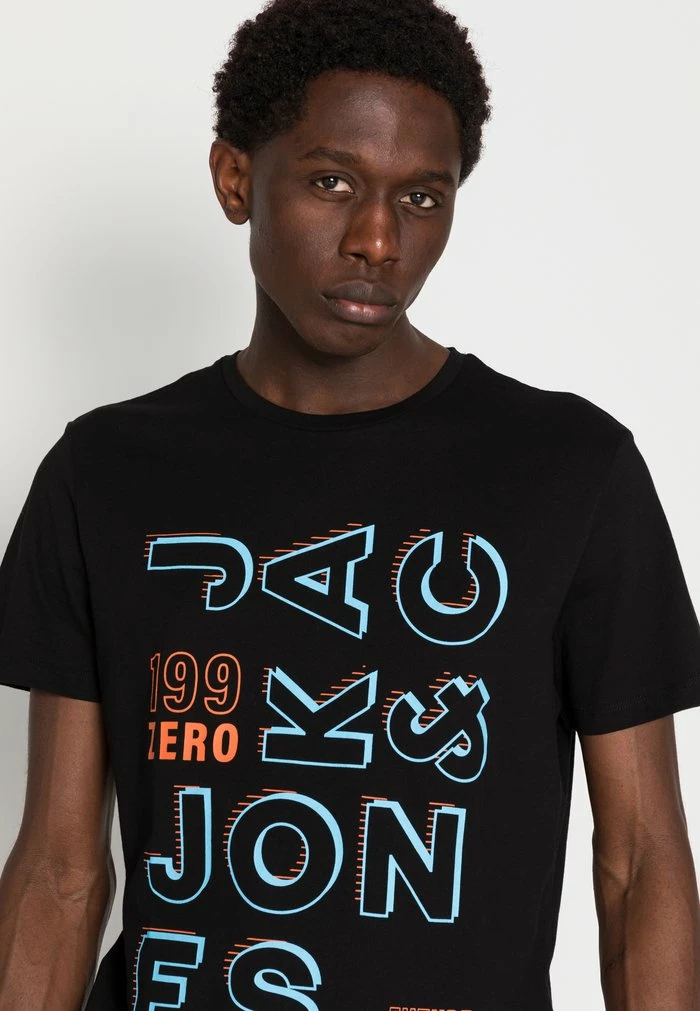 Jack & Jones JCOBOOSTER TEE CREW NECK - Print T-shirt - Black 5 Jack & Jones JCOBOOSTER TEE CREW NECK - Print T-shirt - Black - Image 5