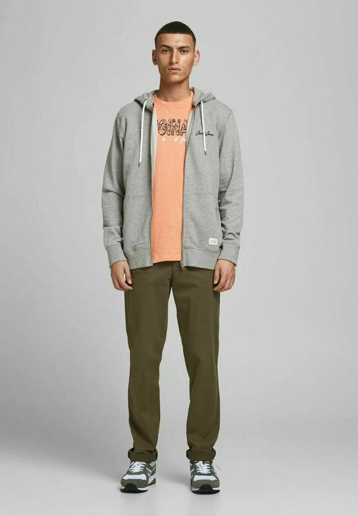 Jack & Jones JORTONS ZIP HOOD - Zip-up Sweatshirt - Light Grey Melange 3 Jack & Jones JORTONS ZIP HOOD - Zip-up Sweatshirt - Light Grey Melange - Image 3