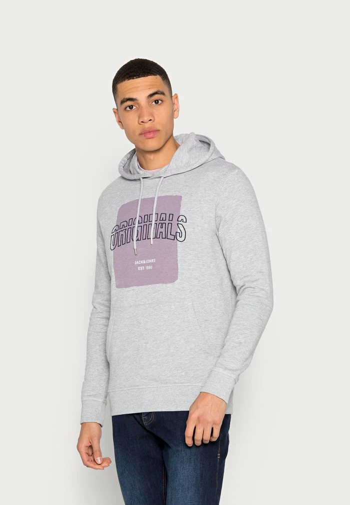 Jack & Jones Hoodie - Light Grey Melange 1 Jack & Jones Hoodie - Light Grey Melange