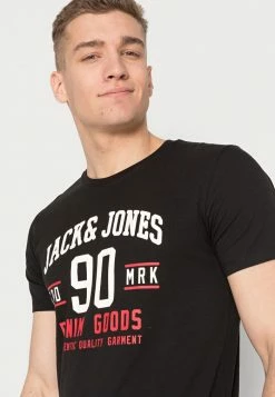 Jack & Jones JJETHAN TEESS CREW MP 3 PACK - Print T-shirt - Black/white/navyblazer -Jack & Jones Shop 5be47deba1324e6aa914dfadaa80943b