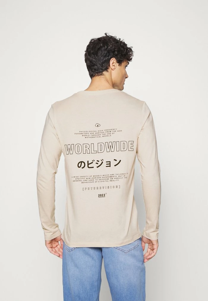 Jack & Jones JCOONOM - Long Sleeved Top - Moonbeam 3 Jack & Jones JCOONOM - Long Sleeved Top - Moonbeam - Image 3