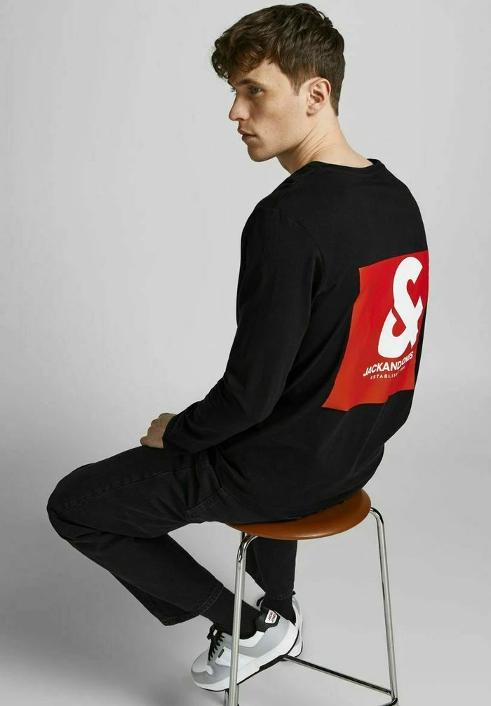 Jack & Jones LONG SLEEVE - Long Sleeved Top - Black 4 Jack & Jones LONG SLEEVE - Long Sleeved Top - Black - Image 4