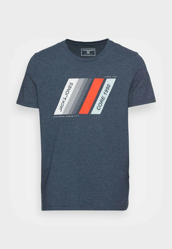 Jack & Jones JCOCONNOR CREW NECK - Print T-shirt - Navy/melange 4 Jack & Jones JCOCONNOR CREW NECK - Print T-shirt - Navy/melange - Image 4