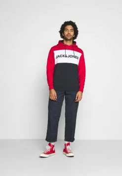 Alternative view of Jack & Jones JJELOGO BLOCKING - Hoodie - Tango Red