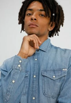 Jack & Jones JJESHERIDAN L/S NOOS - Shirt - Medium Blue Denim -Jack & Jones Shop 5eea27159d6641c4916abfc1c84a5170