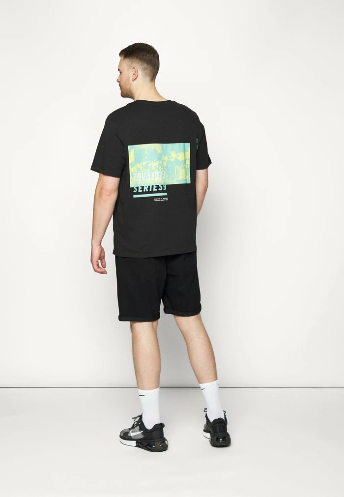 Jack & Jones JCOSTAYCAY TEE CREW NECK - Print T-shirt - Black 5 Jack & Jones JCOSTAYCAY TEE CREW NECK - Print T-shirt - Black - Image 5