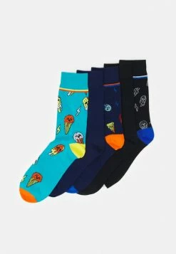 Jack & Jones JACFLASH FOOD SOCK 5 PACK - Socks - Black