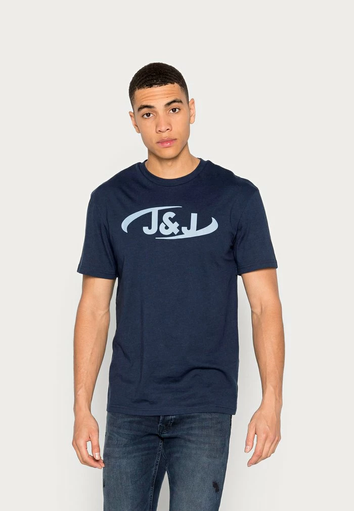 Jack & Jones JCOAIR TEE SSCREW NECK - Print T-shirt - Navy Blazer 1 Jack & Jones JCOAIR TEE SSCREW NECK - Print T-shirt - Navy Blazer