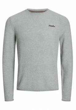Jack & Jones JORPAUL TONS CREW NECK DETAIL - Jumper - Light Grey Melange -Jack & Jones Shop 616f6589908e44db9b3e050c8b08d66e