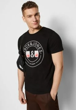 Jack & Jones JJMILAS TEE CREW NECK - Print T-shirt - Black -Jack & Jones Shop 61af04b650fe42849f51f15d0fe04781