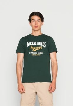 Jack & Jones JJELOGO O NECK - Print T-shirt - Pine Grove
