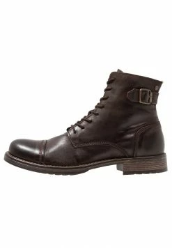 Jack & Jones JFWSITI - Lace-up Ankle Boots - Brown Stone