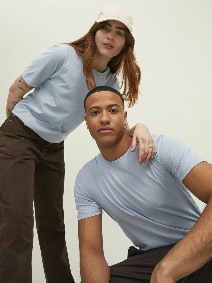 Jack & Jones TEE SS O NECK NOOS - Basic T-shirt - Dusty Blue 6 Jack & Jones TEE SS O NECK NOOS - Basic T-shirt - Dusty Blue - Image 6