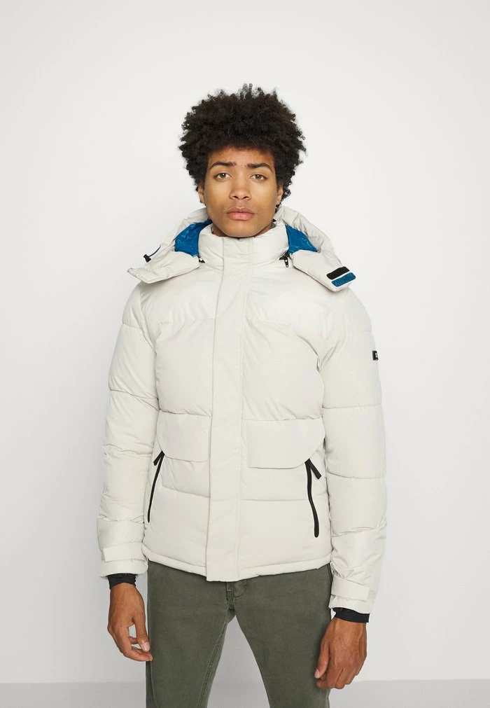 Jack & Jones JCOPACE PUFFER - Winter Jacket - Moonbeam 1 Jack & Jones JCOPACE PUFFER - Winter Jacket - Moonbeam