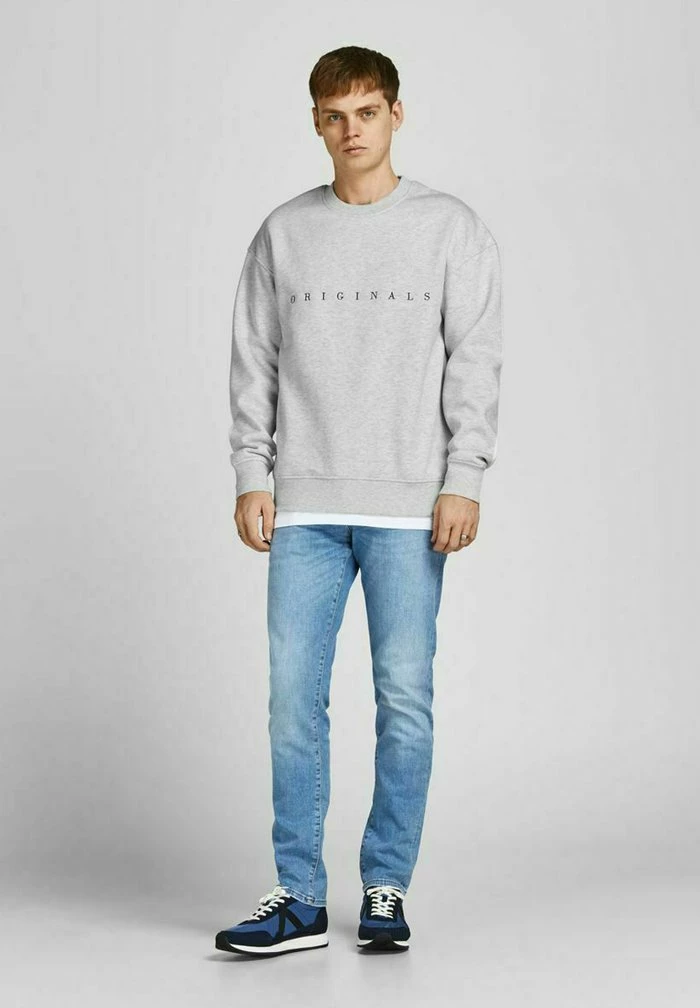 Jack & Jones JORCOPENHAGEN BIG CREW NECK NOOS - Sweatshirt - White Melange 2 Jack & Jones JORCOPENHAGEN BIG CREW NECK NOOS - Sweatshirt - White Melange - Image 2