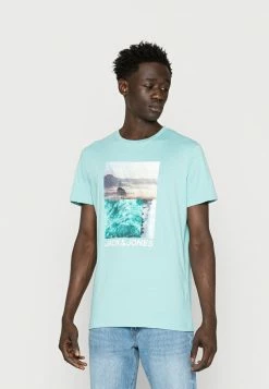 Jack & Jones JCOBOOSTER TEE CREW NECK - Print T-shirt - Marine Blue