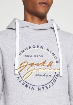 Jack & Jones JORWOODSS HOOD - Sweatshirt - Light Grey Melange -Jack & Jones Shop 65e0e72734b44fecb2d5c18e24f0abd7