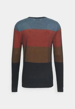 Alternative view of Jack & Jones JORFINN CREW NECK - Jumper - Burnt Ochre/detail:navy Blazer