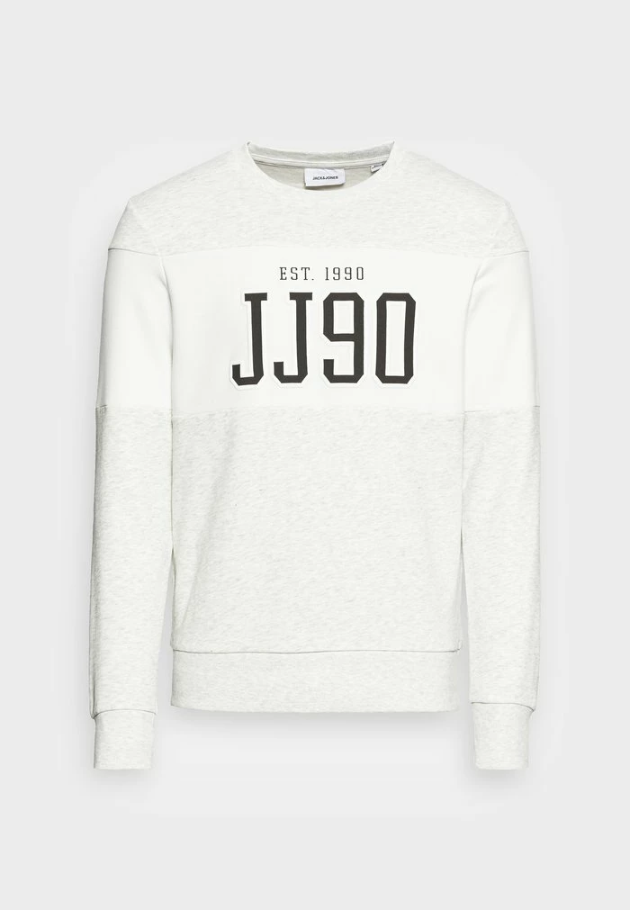 Jack & Jones JJCEMB CREW NECK - Sweatshirt - White Melange 4 Jack & Jones JJCEMB CREW NECK - Sweatshirt - White Melange - Image 4