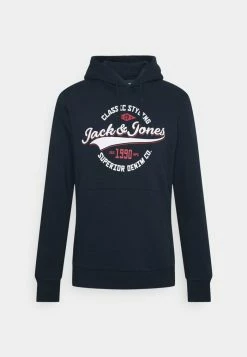 Jack & Jones JJELOGO HOOD - Hoodie - Navy Blazer