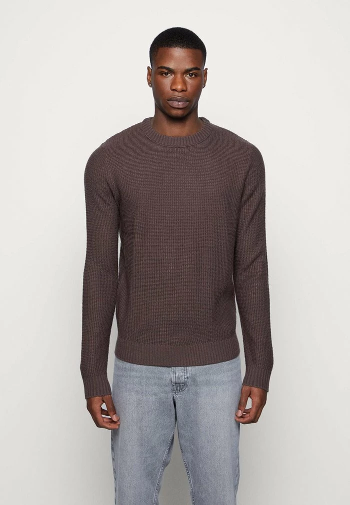Jack & Jones JORELROY CREW NECK - Jumper - Seal Brown 1 Jack & Jones JORELROY CREW NECK - Jumper - Seal Brown