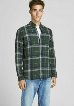 Jack & Jones KAROMUSTER TWILL - Shirt - Forest Night