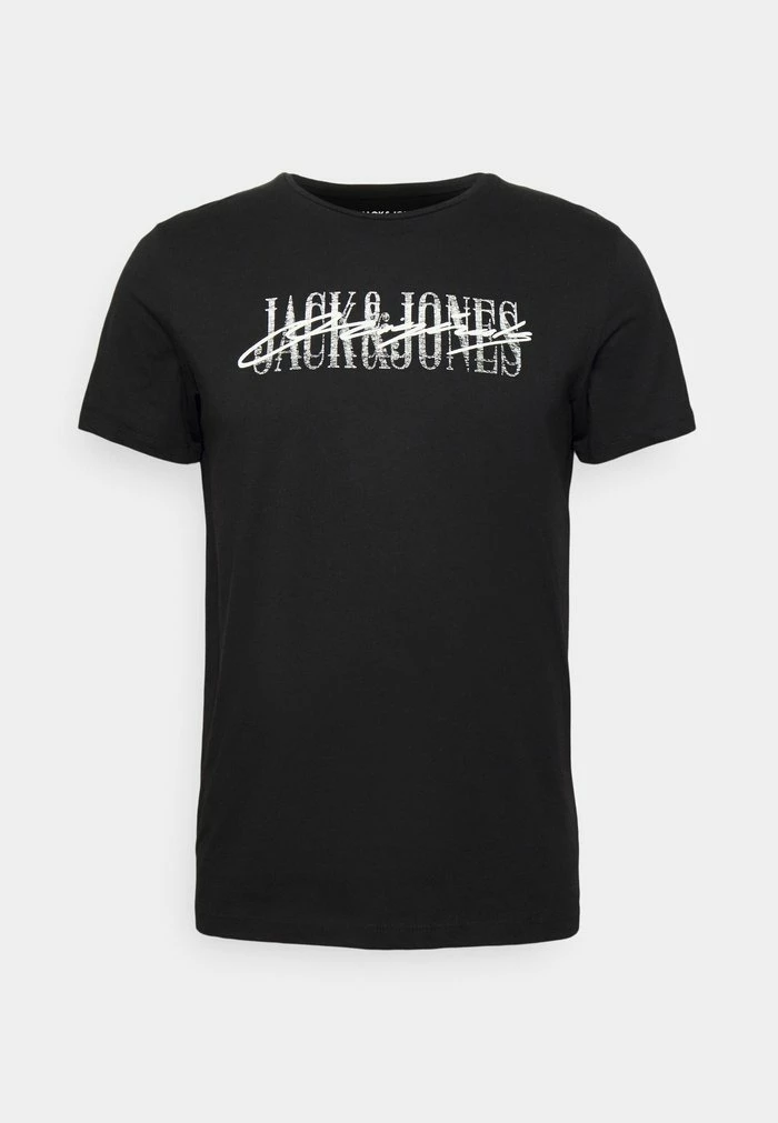 Jack & Jones JORJUNGLE SCRIPT TEE CREW NECK - Print T-shirt - Black 1 Jack & Jones JORJUNGLE SCRIPT TEE CREW NECK - Print T-shirt - Black