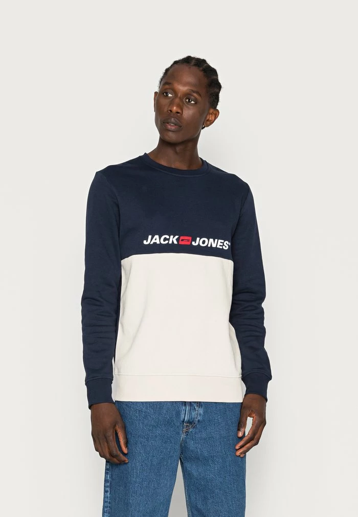 Jack & Jones JORCORPS BLOCKING CREW - Sweatshirt - Navy Blazer 1 Jack & Jones JORCORPS BLOCKING CREW - Sweatshirt - Navy Blazer