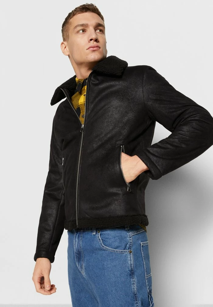 Jack & Jones JJEAGLE JACKET - Faux Leather Jacket - Black 5 Jack & Jones JJEAGLE JACKET - Faux Leather Jacket - Black - Image 5