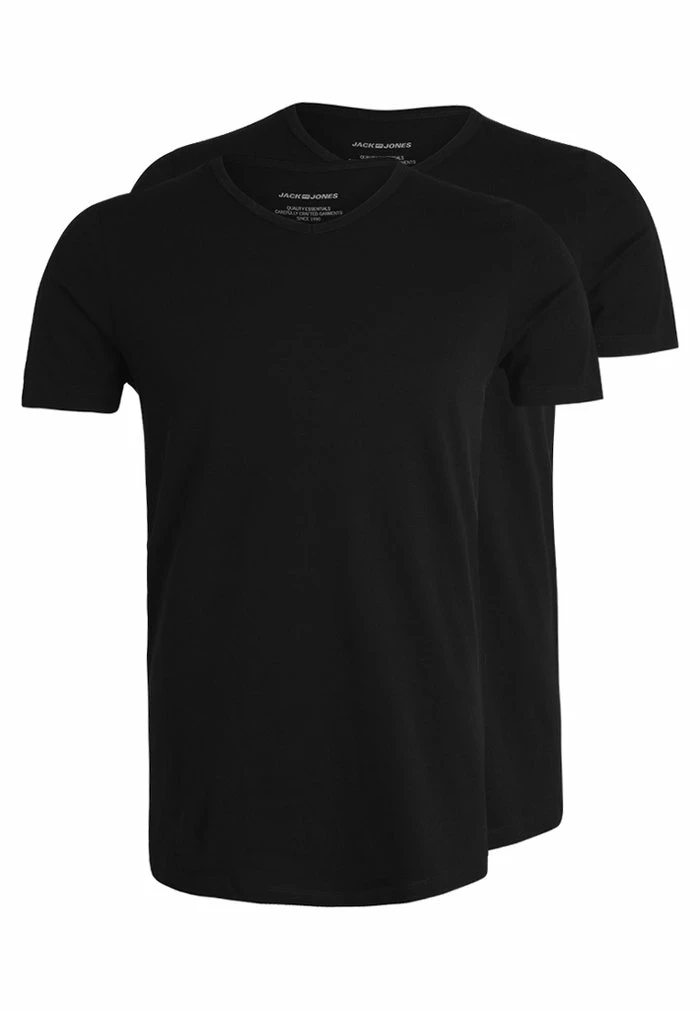 Jack & Jones JACBASIC V-NECK TEE 2 PACK - Undershirt - Black 4 Jack & Jones JACBASIC V-NECK TEE 2 PACK - Undershirt - Black - Image 4