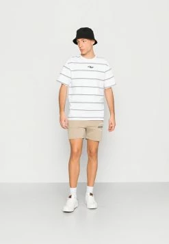 Alternative view of Jack & Jones JCOAIR CLUB STRIPE TEE CREW NECK UNISEX - Print T-shirt - White