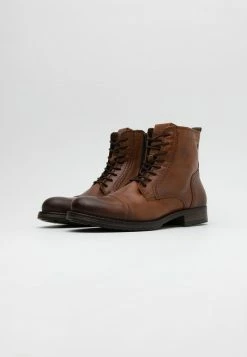 Alternative view of Jack & Jones JFWRUSSEL WARM - Lace-up Ankle Boots - Cognac