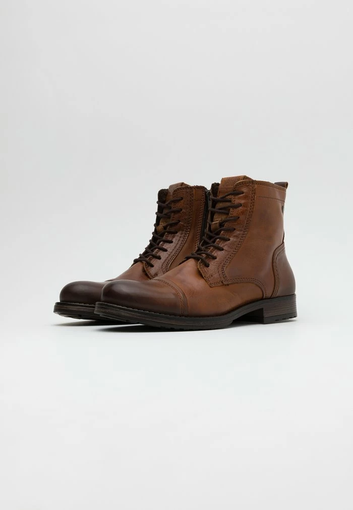 Jack & Jones JFWRUSSEL WARM - Lace-up Ankle Boots - Cognac 2 Jack & Jones JFWRUSSEL WARM - Lace-up Ankle Boots - Cognac - Image 2
