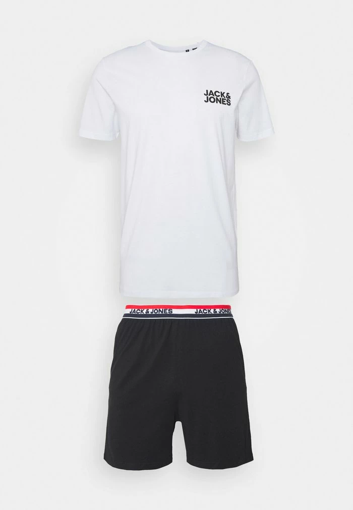 Jack & Jones JACLOUNGE SHORT SET - Pyjama Set - Black/white 1 Jack & Jones JACLOUNGE SHORT SET - Pyjama Set - Black/white