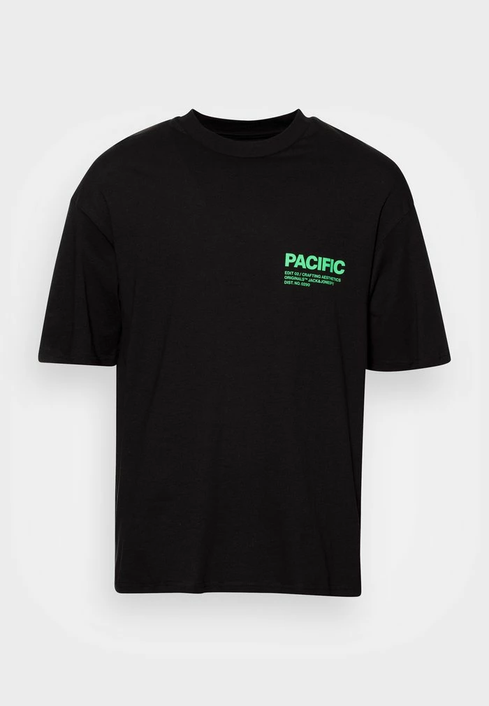 Jack & Jones JORPACIFIC TEE CREW NECK UNISEX - Print T-shirt - Black 4 Jack & Jones JORPACIFIC TEE CREW NECK UNISEX - Print T-shirt - Black - Image 4