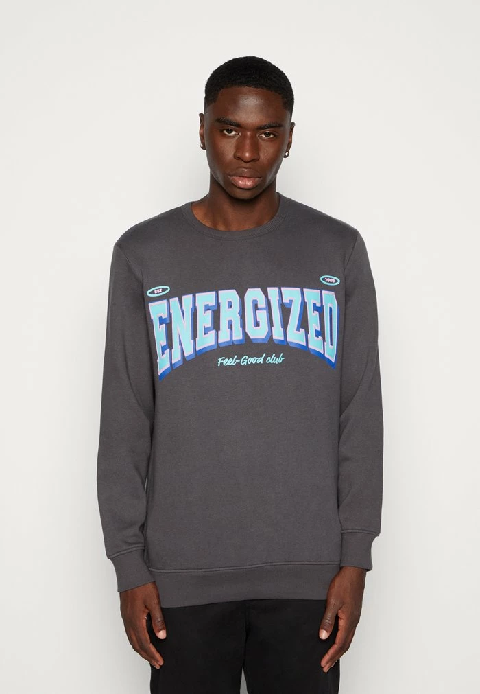 Jack & Jones JOROPTIMIST CREW NECK UNISEX - Sweatshirt - Asphalt 1 Jack & Jones JOROPTIMIST CREW NECK UNISEX - Sweatshirt - Asphalt