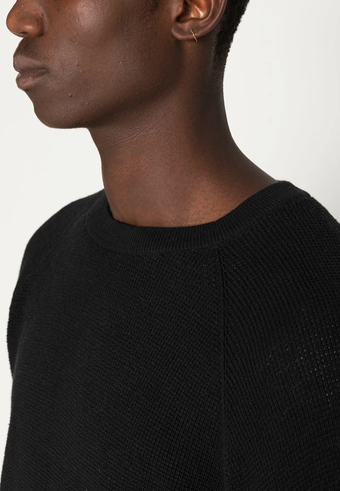 Jack & Jones CLASSIC WAFFLE - Jumper - Black 5 Jack & Jones CLASSIC WAFFLE - Jumper - Black - Image 5