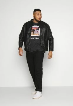 Jack & Jones JCOROCKY JACKET - Faux Leather Jacket - Black -Jack & Jones Shop 70fd8d562d7c4a6db37af25a6137fe78