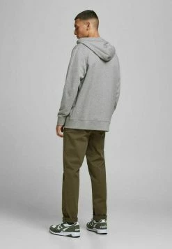 Jack & Jones JORTONS ZIP HOOD - Zip-up Sweatshirt - Light Grey Melange