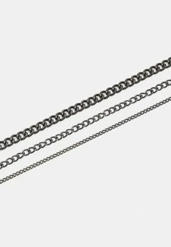 Jack & Jones JACMICRO CUBAN CHAIN 3 PACK UNISEX - Necklace - Black -Jack & Jones Shop 7164208877c446f281815efaeb0d499d