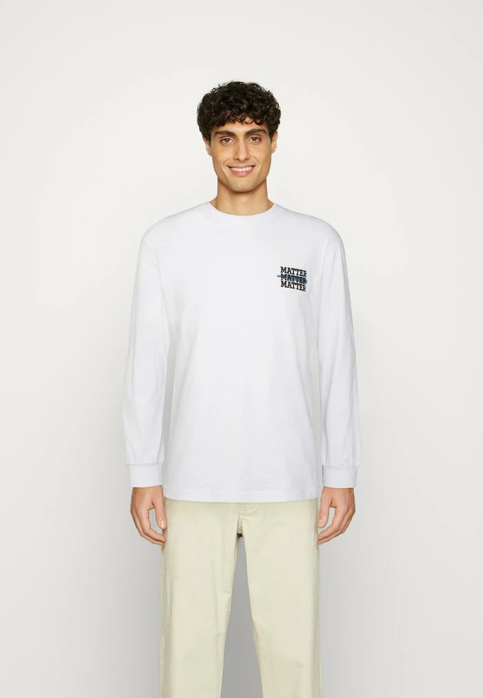 Jack & Jones JORCOLLEGE TEE - Long Sleeved Top - Bright White 3 Jack & Jones JORCOLLEGE TEE - Long Sleeved Top - Bright White - Image 3