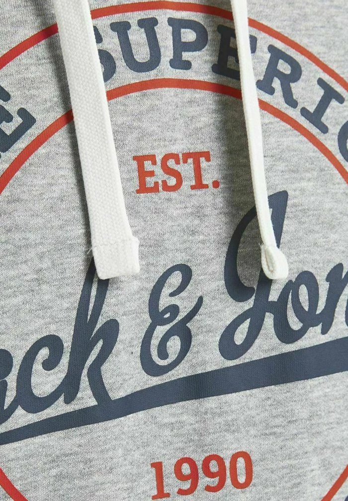 Jack & Jones JJBRAT HOOD - Hoodie - Light Grey Melange 7 Jack & Jones JJBRAT HOOD - Hoodie - Light Grey Melange - Image 7