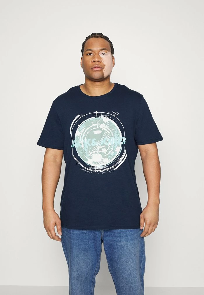 Jack & Jones JCOFILT TEE CREW NECK - Print T-shirt - Navy Blazer 1 Jack & Jones JCOFILT TEE CREW NECK - Print T-shirt - Navy Blazer