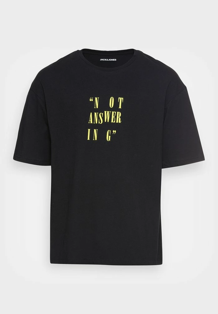 Jack & Jones JORANSWER TEE CREW NECK UNISEX - Print T-shirt - Black 4 Jack & Jones JORANSWER TEE CREW NECK UNISEX - Print T-shirt - Black - Image 4