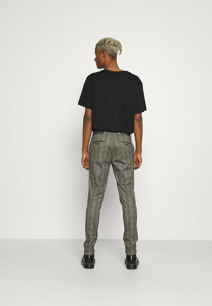 Jack & Jones JJIMARCO BROWN CHECK - Trousers - Brown Stone 3 Jack & Jones JJIMARCO BROWN CHECK - Trousers - Brown Stone - Image 3