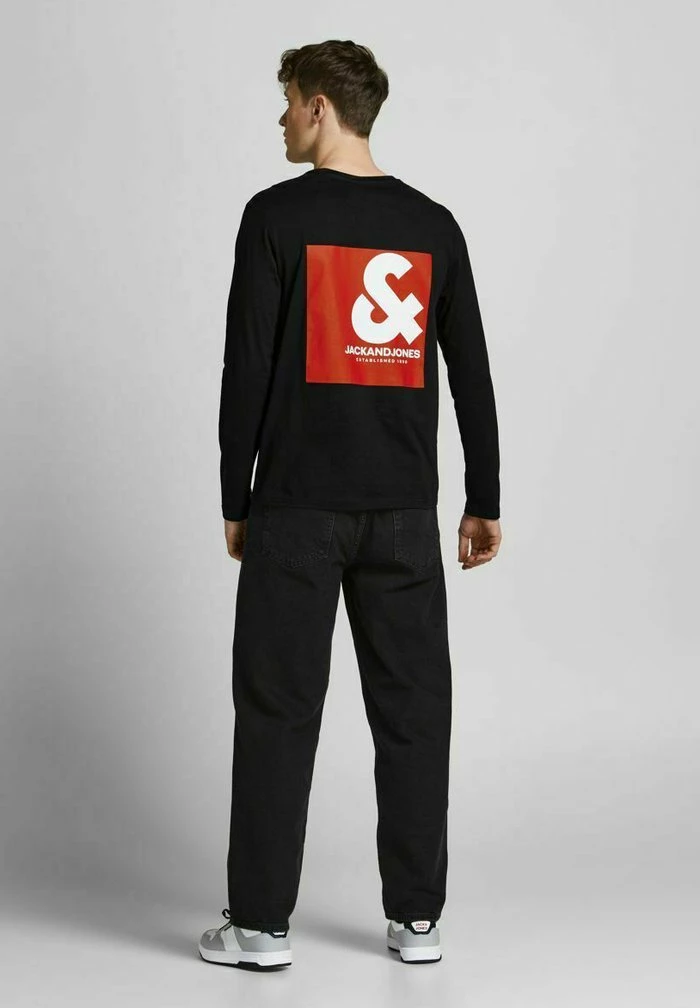 Jack & Jones LONG SLEEVE - Long Sleeved Top - Black 3 Jack & Jones LONG SLEEVE - Long Sleeved Top - Black - Image 3