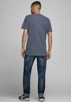 Jack & Jones JJESPLIT NECK TEE - Basic T-shirt - Navy -Jack & Jones Shop 77cdd4bea7ca43c49823e4c9c414195c